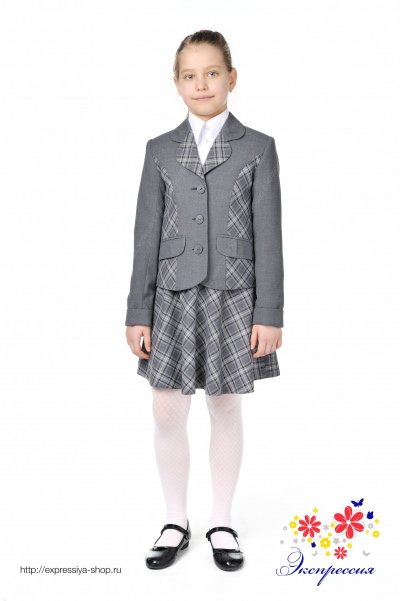 Школьный костюм тройка для девочки 287-18
