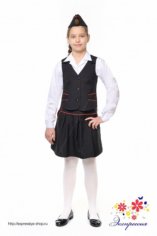 Казачья юбка для девочки 281-19 К оптом от производителя недорого с  доставкой. Цена: договорная